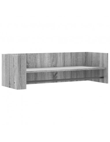 Mensola a Muro Grigio Sonoma 100x35x30,5 cm Legno Multistrato