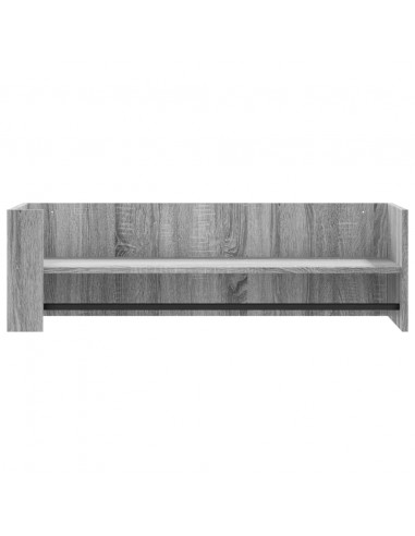 Mensola a Muro Grigio Sonoma 100x35x30,5 cm Legno Multistrato