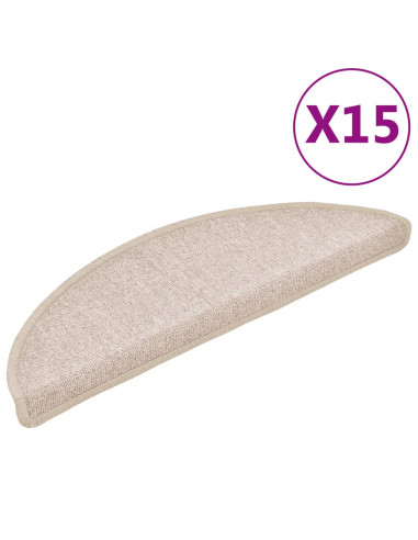 Tappetini per Scale 15 pz Grigio Talpa 56x17x3 cm