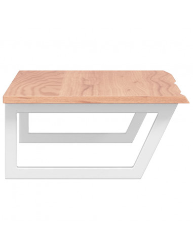 Ripiano a Parete per Lavabo in Acciaio e Massello di Rovere