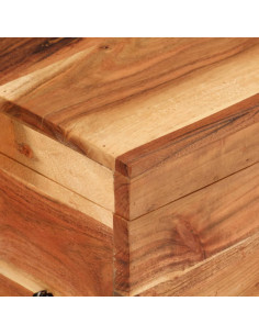 Contenitore Portaoggetti 39x28x31cm in Legno Massello di Acacia 2