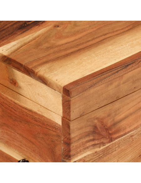 Contenitore Portaoggetti 39x28x31cm in Legno Massello di Acacia