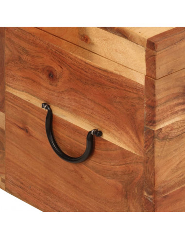 Contenitore Portaoggetti 39x28x31cm in Legno Massello di Acacia