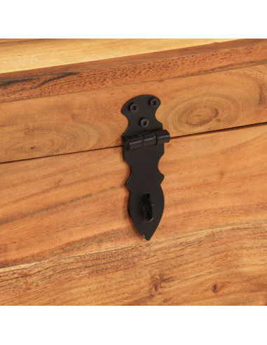 Contenitore Portaoggetti 39x28x31cm in Legno Massello di Acacia