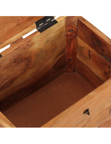 Contenitore Portaoggetti 39x28x31cm in Legno Massello di Acacia