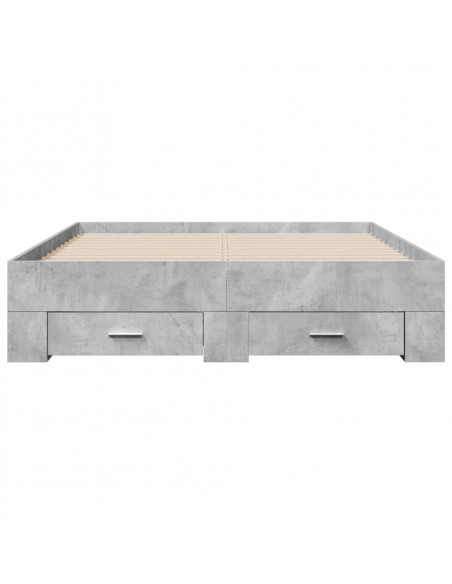 Giroletto Cassetti Grigio Cemento 120x200 cm Legno Multistrato
