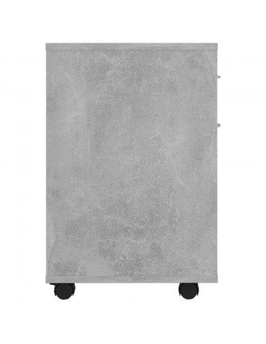 Mobiletto con Ruote Grigio Cemento 45x38x54cm Legno Multistrato
