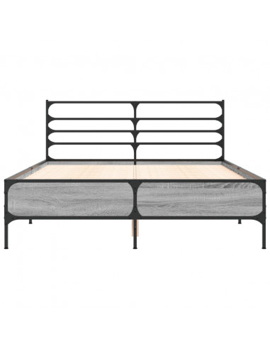 Giroletto Grigio Sonoma 140x190 cm in Legno Multistrato Metallo