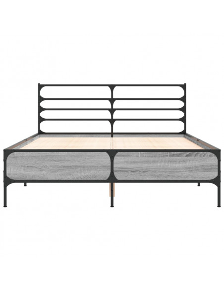 Giroletto Grigio Sonoma 140x190 cm in Legno Multistrato Metallo