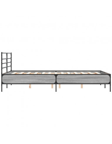 Giroletto Grigio Sonoma 140x190 cm in Legno Multistrato Metallo