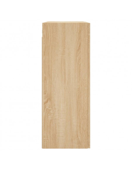 Armadietti a Parete 2 pz Rovere Sonoma in Legno Multistrato