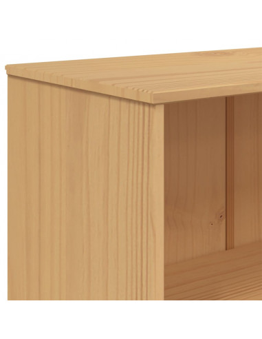 Libreria 4 Ripiani OLDEN Grigia e Marrone Legno Massello Pino