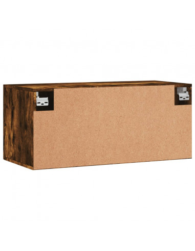 Mobile a Parete Rovere Fumo 80x36,5x35 cm in Legno Multistrato