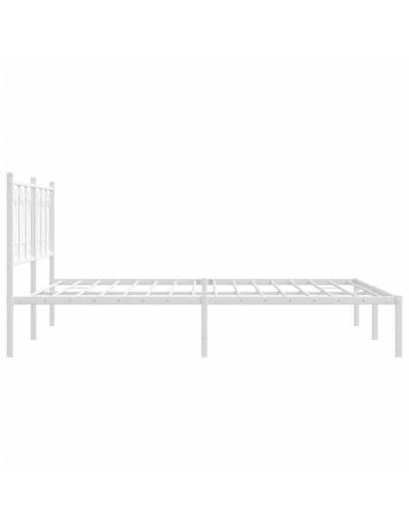 Giroletto con Testiera Metallo Bianco 160x200 cm