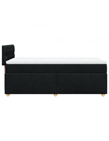 Giroletto a Molle con Materasso Nero 80x200 cm inTessuto