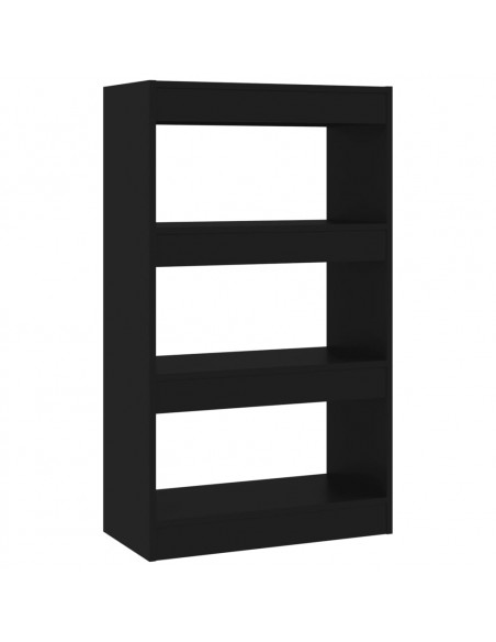 Libreria/Divisorio Nero 60x30x103 cm in Truciolato
