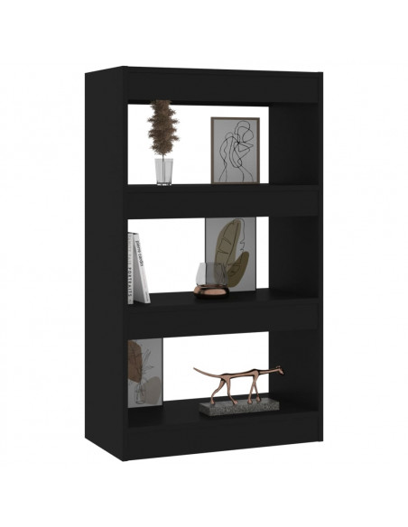 Libreria/Divisorio Nero 60x30x103 cm in Truciolato