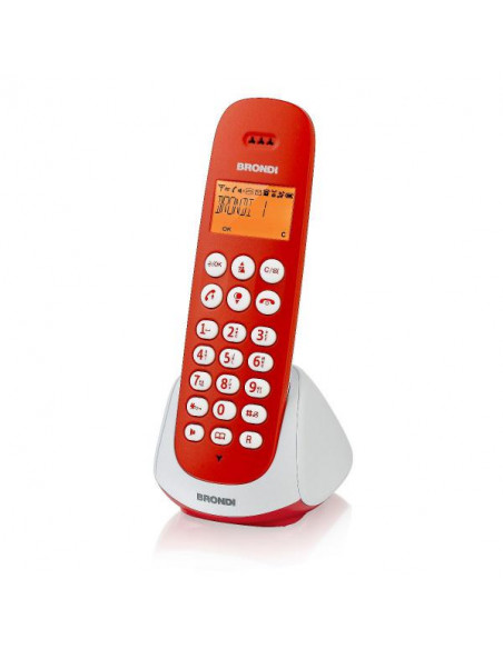 Brondi Adara Telefono DECT Rosso, Bianco Identificatore di chiamata