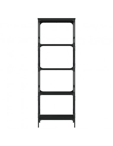 Libreria a 5 Ripiani Nera 59x35x171 cm in Legno Multistrato