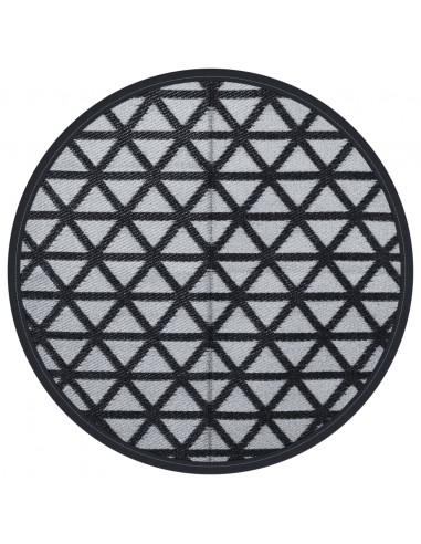 Tappeto da Esterni Nero Ø160 cm in PP