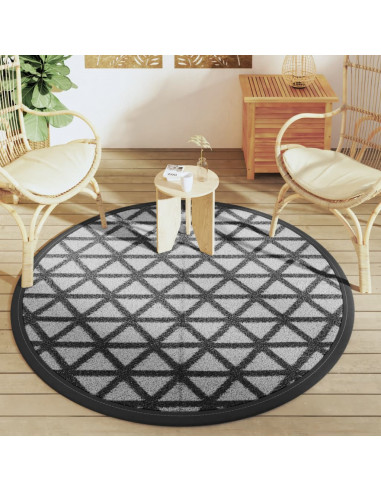 Tappeto da Esterni Nero Ø160 cm in PP