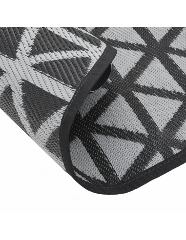 Tappeto da Esterni Nero Ø160 cm in PP