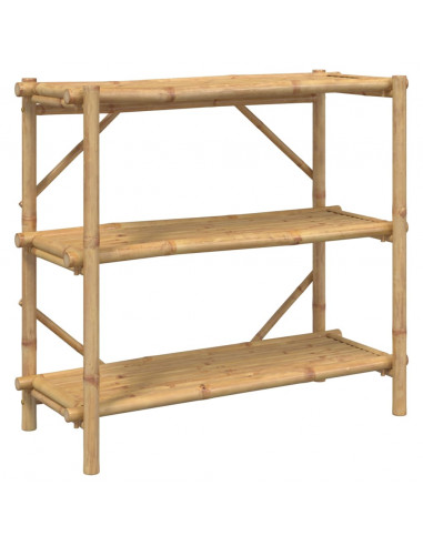 Scaffale 3 Ripiani 100x40x90 cm in Bambù