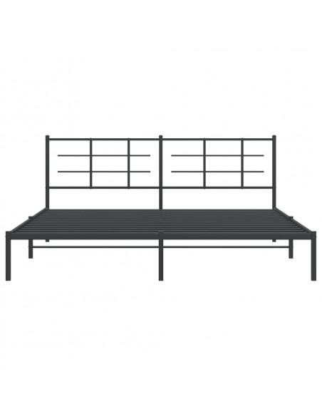 Giroletto con Testiera in Metallo Nero 193x203 cm