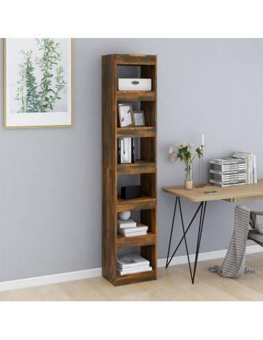 Libreria/Divisorio Rovere Fumo 40x30x198 cm