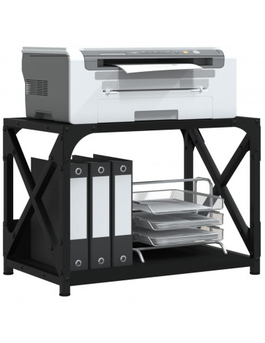 Supporto per Stampante 2 Livelli Nero 44x26x31,5 cm Multistrato