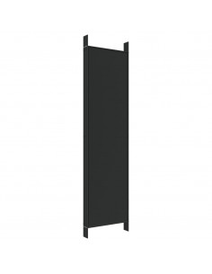 Divisorio a 6 Pannelli Nero 300x200 cm in Tessuto