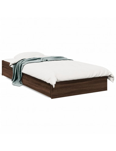 Giroletto Cassetti Rovere Marrone 90x190 cm Legno Multistrato