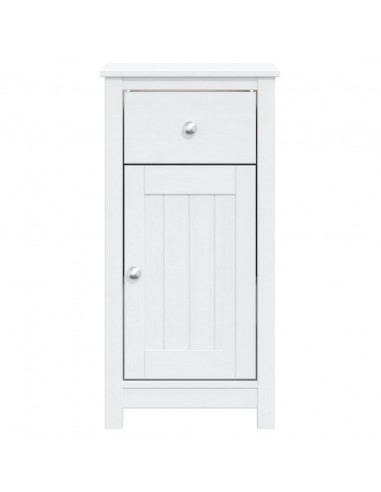 Mobile da Bagno BERG Bianco 40x34x80 cm Legno Massello di Pino