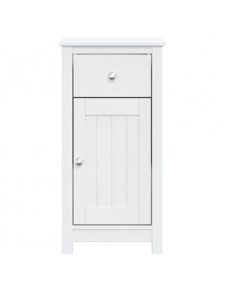 Mobile da Bagno BERG Bianco 40x34x80 cm Legno Massello di Pino
