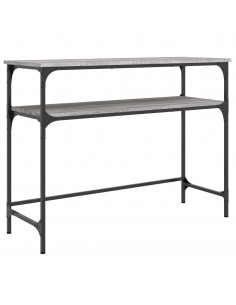 Tavolino Consolle Grigio Sonoma 100x35,5x75cm Legno Multistrato 2