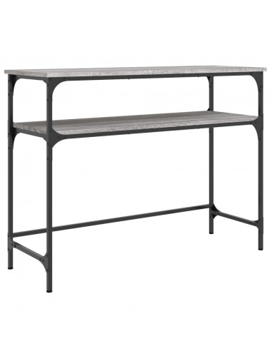 Tavolino Consolle Grigio Sonoma 100x35,5x75cm Legno Multistrato