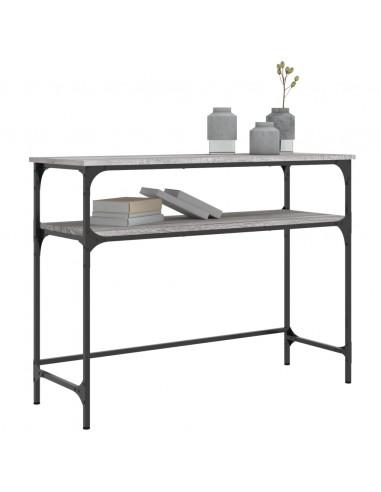 Tavolino Consolle Grigio Sonoma 100x35,5x75cm Legno Multistrato