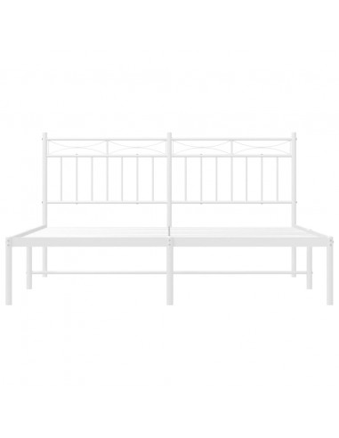 Giroletto con Testiera Metallo Bianco 150x200 cm