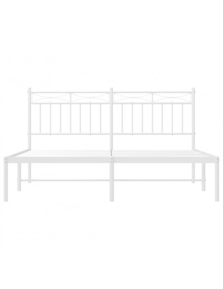 Giroletto con Testiera Metallo Bianco 150x200 cm