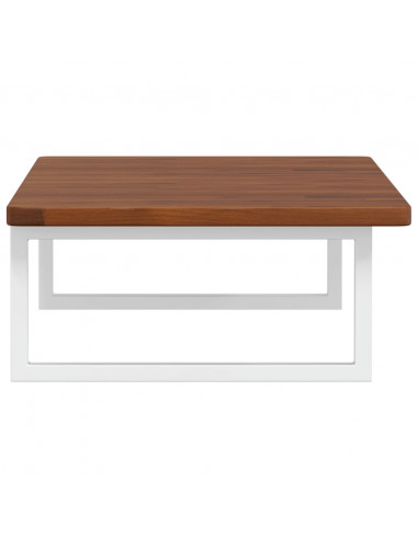 Ripiano a Parete per Lavabo in Acciaio e Massello di Rovere