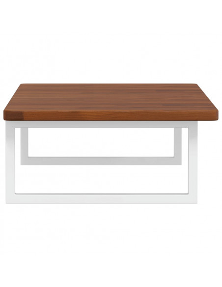 Ripiano a Parete per Lavabo in Acciaio e Massello di Rovere