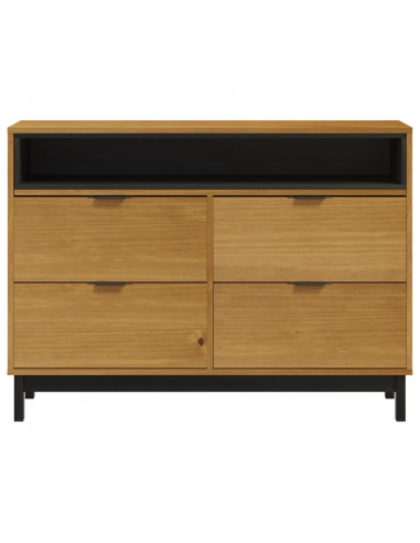 Cassettiera FLAM 110x40x80 cm in Legno Massello di Pino