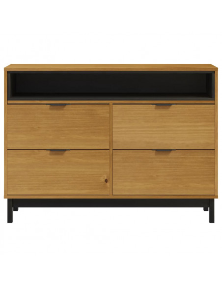 Cassettiera FLAM 110x40x80 cm in Legno Massello di Pino