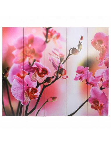 Paravento Pieghevole 200x170 cm con Stampa Fiore