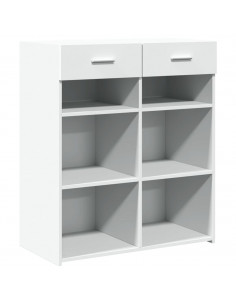 Credenza Bianca 80x42,5x93 cm in Legno Multistrato 2