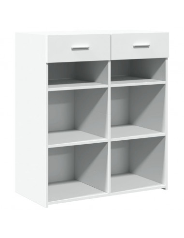 Credenza Bianca 80x42,5x93 cm in Legno Multistrato