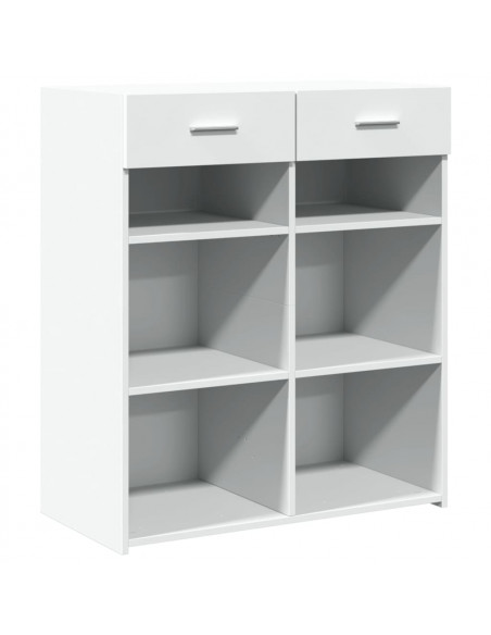 Credenza Bianca 80x42,5x93 cm in Legno Multistrato