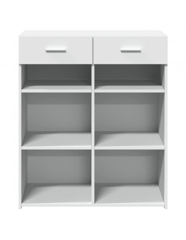 Credenza Bianca 80x42,5x93 cm in Legno Multistrato