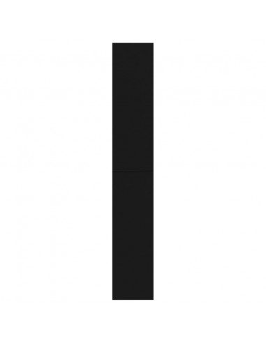 Libreria a 5 Ripiani Nera 80x30x189 cm in Legno Multistrato