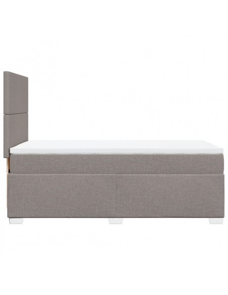 Giroletto a Molle con Materasso Tortora 100x200 cm in Tessuto